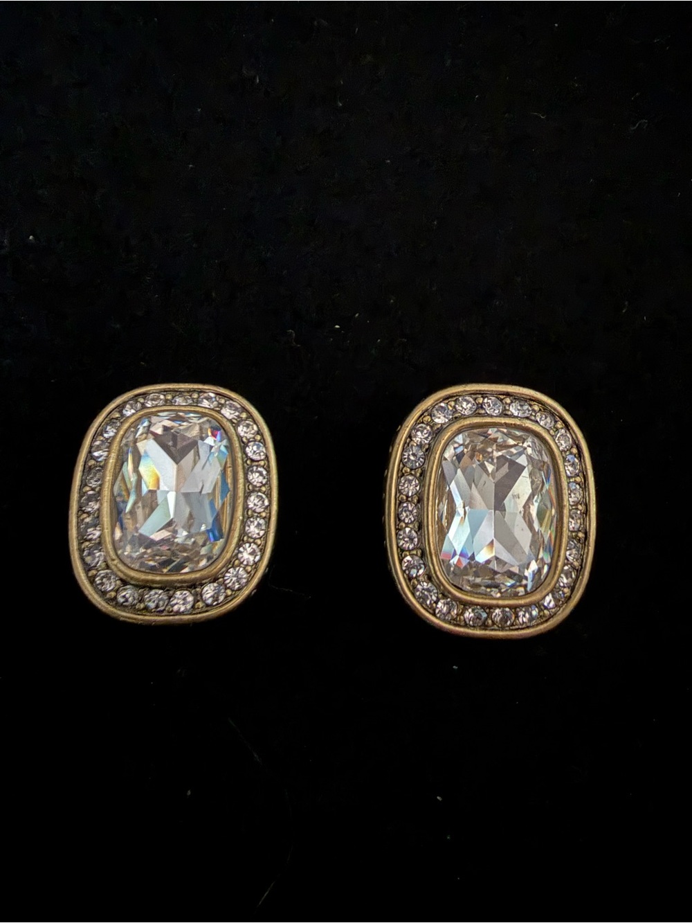 Vintage Heidi Daus Clear Crystal
Large Studs with Omega Backs
NWOT